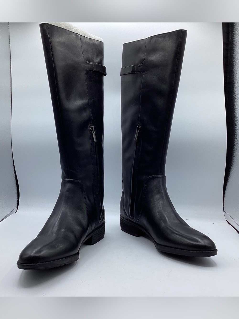 NIB Sam Edelman Patton Tall Riding Boots Black Leather Women’s Size 9
